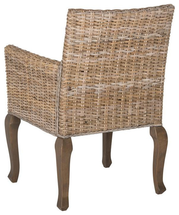 Graham 18 quotWicker Dining Chair  Set of 2   Natural   Tropical   Dining Chairs   by Rustic Home Furniture Deco  Houzz