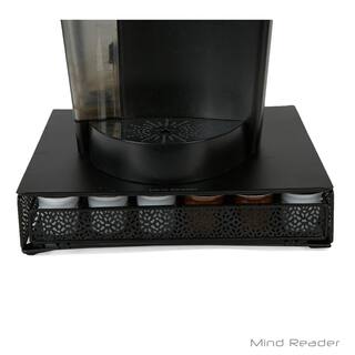 Mind Reader 36-Capacity Black K-Cup Storage Drawer with Flower Pattern Metal Mesh MTRAY-BLK