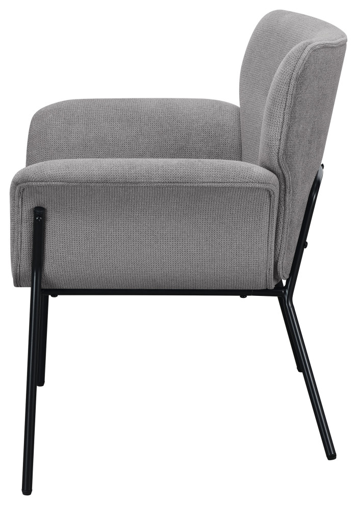 Davina Upholstered Flared Arms Accent Chair Ash Grey   Modern   Armchairs And Accent Chairs   by Modon  Houzz