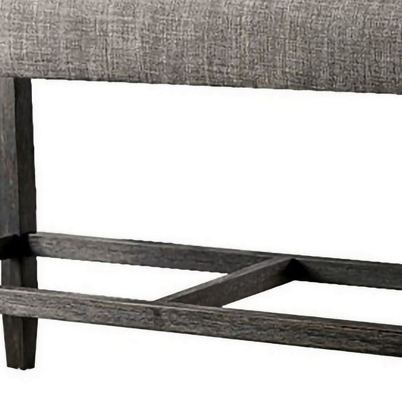 41 Inches Counter Height Bench with Padded Seating， Gray