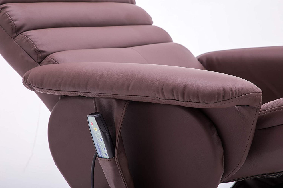 Modern Recliner Chair With Ottoman  Massage Function For Your Comfort   Transitional   Recliner Chairs   by Decorn  Houzz