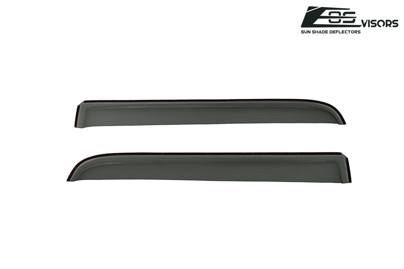 Extreme Online Store for 2009-2014 Ford F-150 Crew Cab | EOS Visors in-Channel Style Smoke Tinted Side Vents Window Deflectors Rain Guards