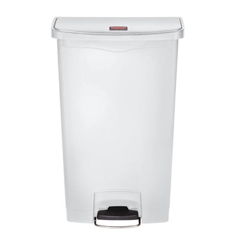 Rubbermaid Slim Jim 68L/18G Step Waste Bin， White