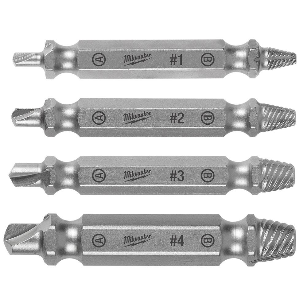 Milwaukee M2 Steel Screw Extractor Set 4pc 49-57-9001 from Milwaukee