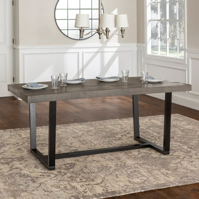 Argon Rustic Gray 72 Inch Dining Room Table - Walker Edison