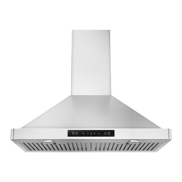 30'' Wall Mounted Stainless Steel Single Motor Range Hood with LED Screen Finger Touch Control