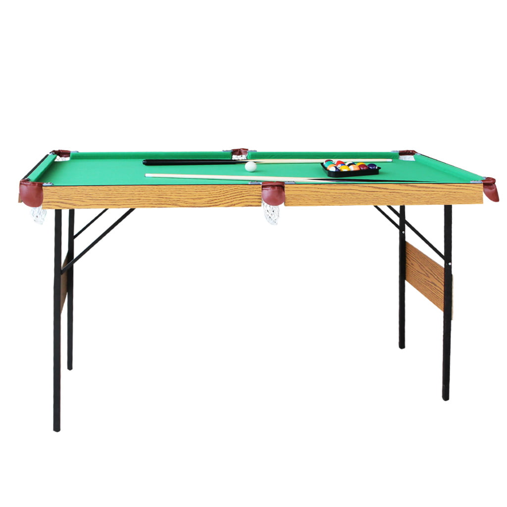 Blublu Park 55 Inch Folding Pool Table for Adults and Kids Steady Modern Space Saving Billiard Table, Green