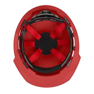 MW BOLT Red Type 1 Class E Front Brim Non-Vented Hard Hat with 6-Point Ratcheting Suspension (5-Pack) 48-73-1128X5