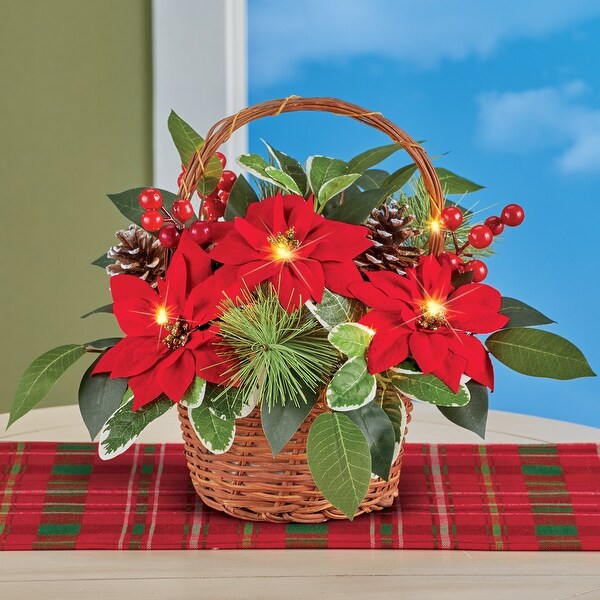 Poinsettia Basket