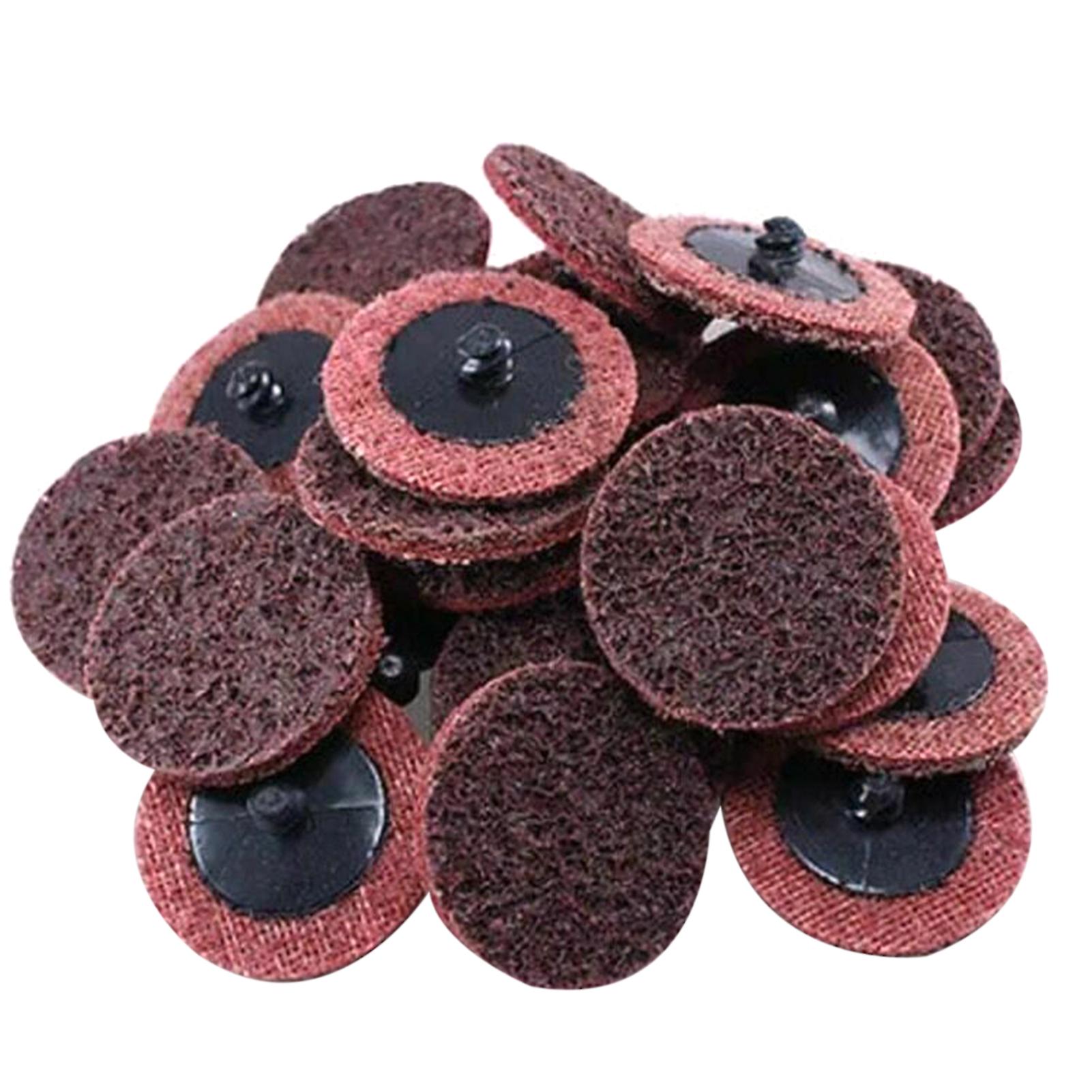 50pcs 2in Medium Roll Lock Sanding Grinding Discs Surface Conditioning Disc Rust Paint Removal Grinder Accessories