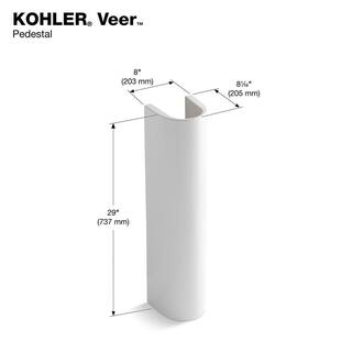 KOHLER Veer Vitreous China Pedestal in White K-R5246-0