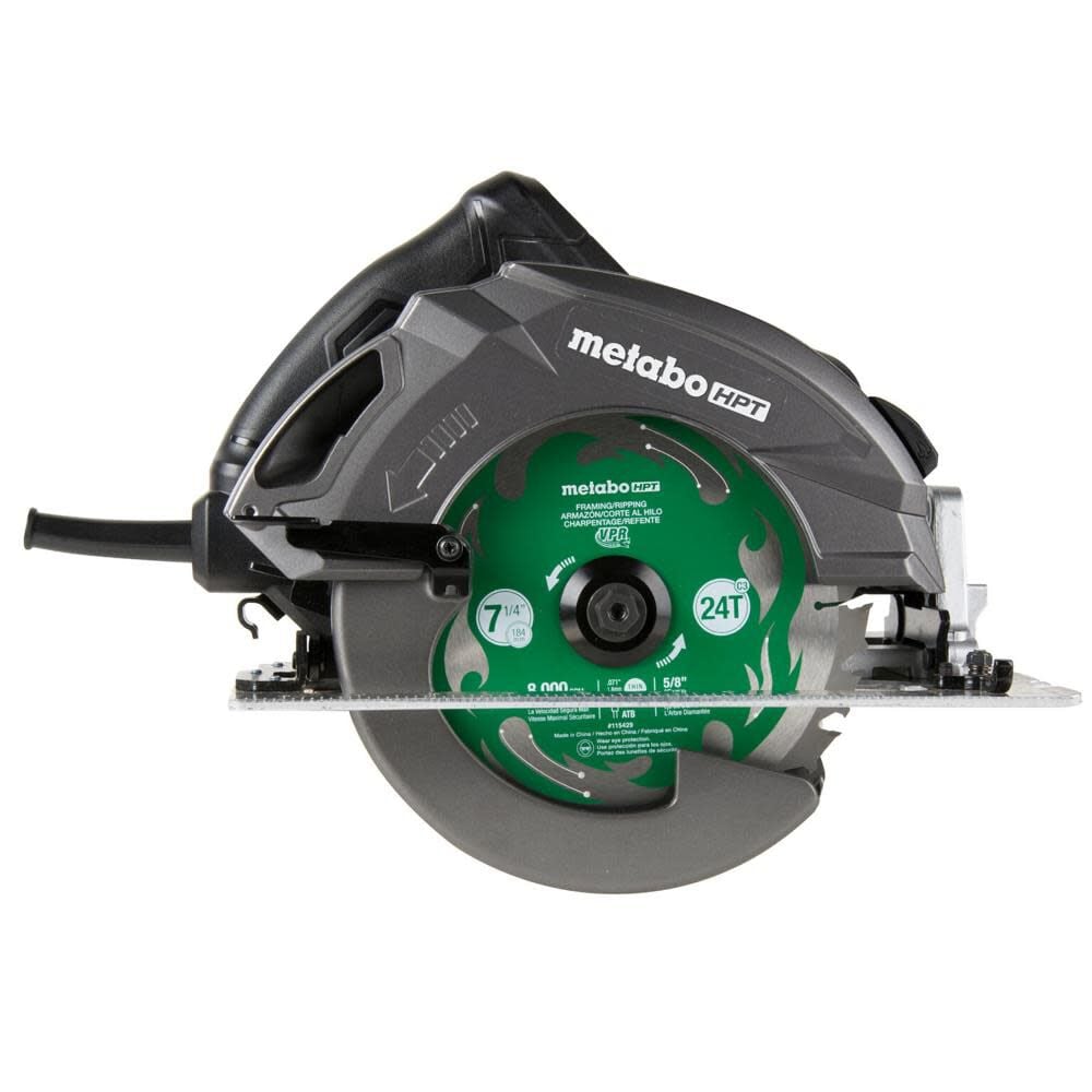 Metabo HPT 7-1/4 In. Pro Grade Circular Saw 15 Amp 6800 RPM Rip Max C7URM from Metabo HPT