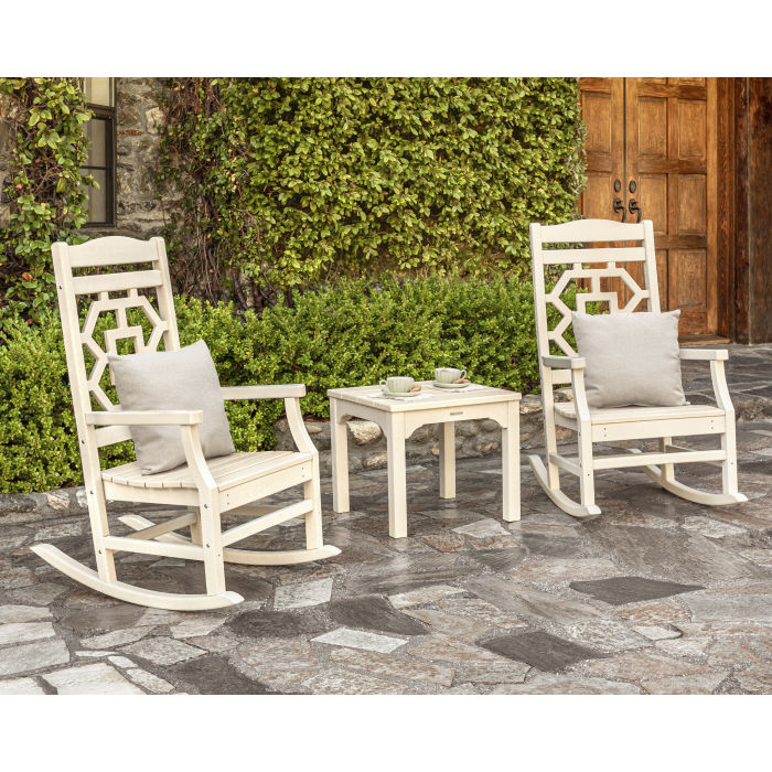 Polywood Chinoiserie Outdoor Rocking Chair by Martha Stewart