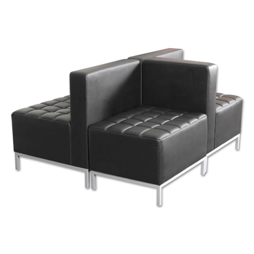 Alera QUB Series Armless L Sectional， 26.38w x 26.38d x 30.5h， Black (QB8116)