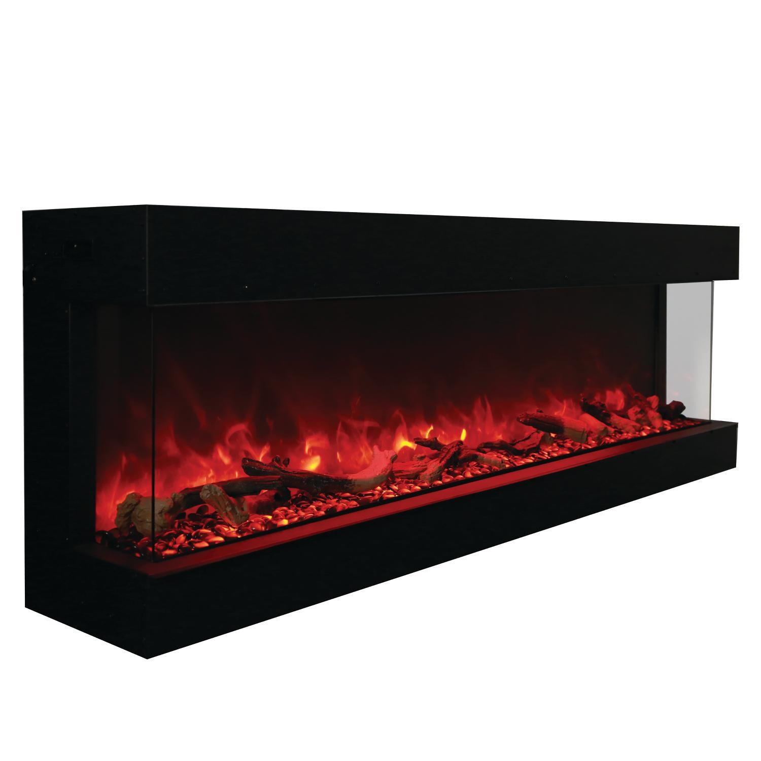 Amantii Tru View 72-Inch Smart Built-In Three Sided Electric Fireplace