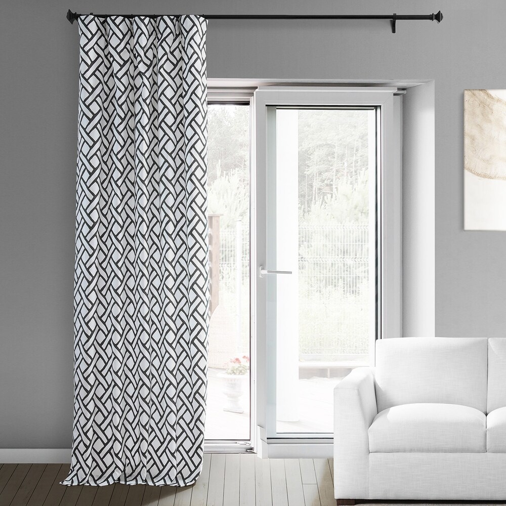 Exclusive Fabrics Garden Path Printed Cotton Curtain (1 Panel)