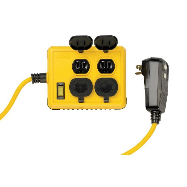 Southwire Yellow Jacket 6 Ft L 4 Outlets Workshop Power Box Yellow