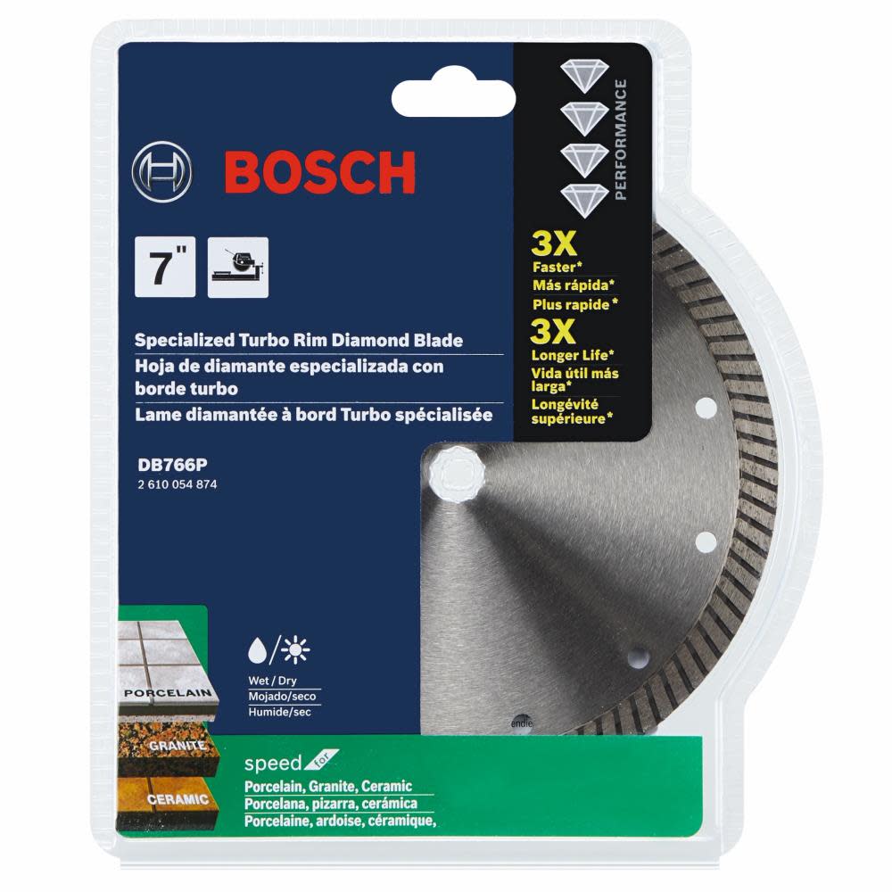 Bosch 7 Specialized Turbo Rim Diamond Blade for Porcelain ;