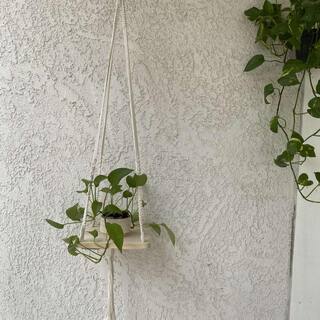 Flora Bunda 10 in. Wood Macrame Hanging Shelf NT022