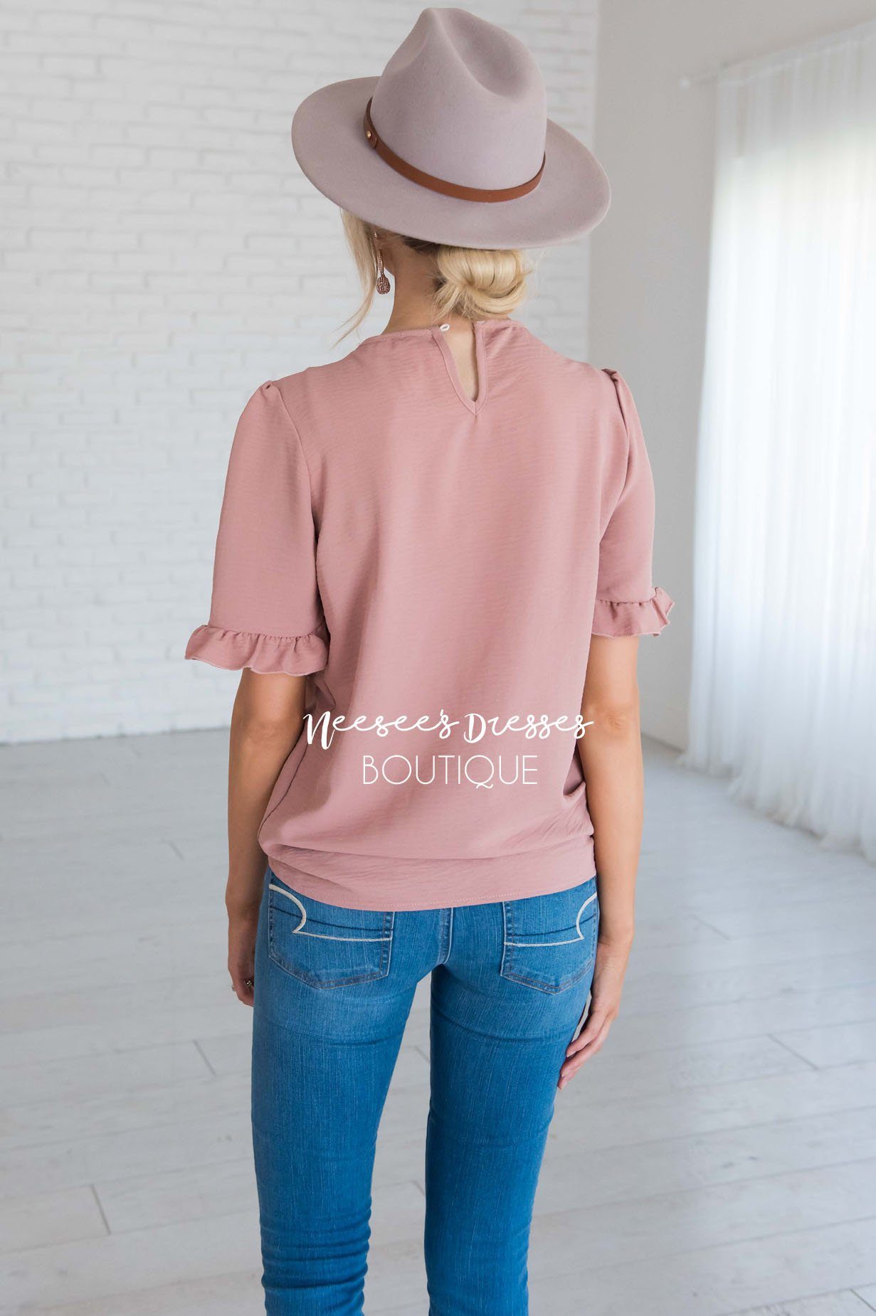 Let's Be Happy Embroidered Top