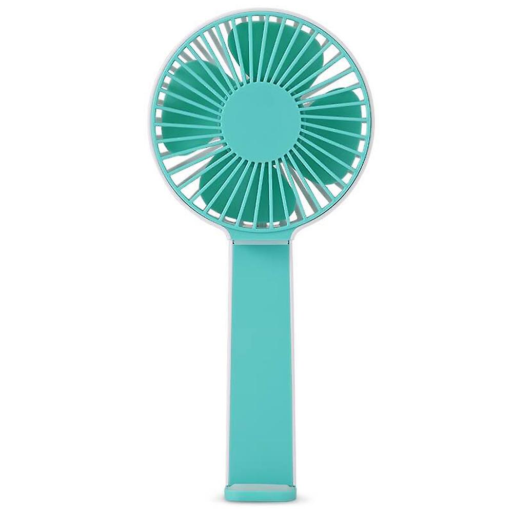 Green Portable Handheld Fan Phone Stand Rechargeable Mini Desktop Fan 3-speed Adjustable Cooling Fan