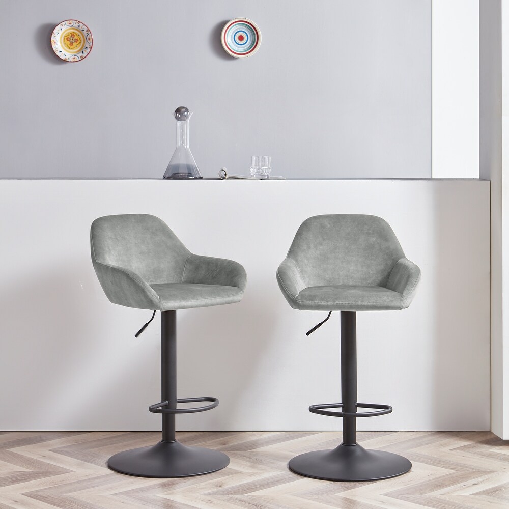 Corvus Wendy Contemporary Adjustable Bar Stool (Set of 2)