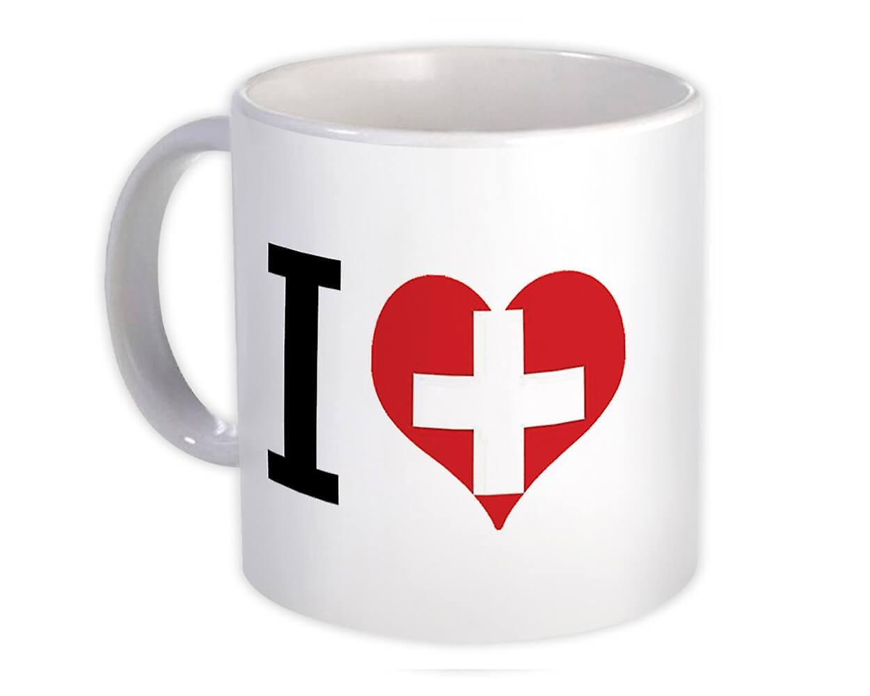 Gift Mug: I Love Switzerland Flag