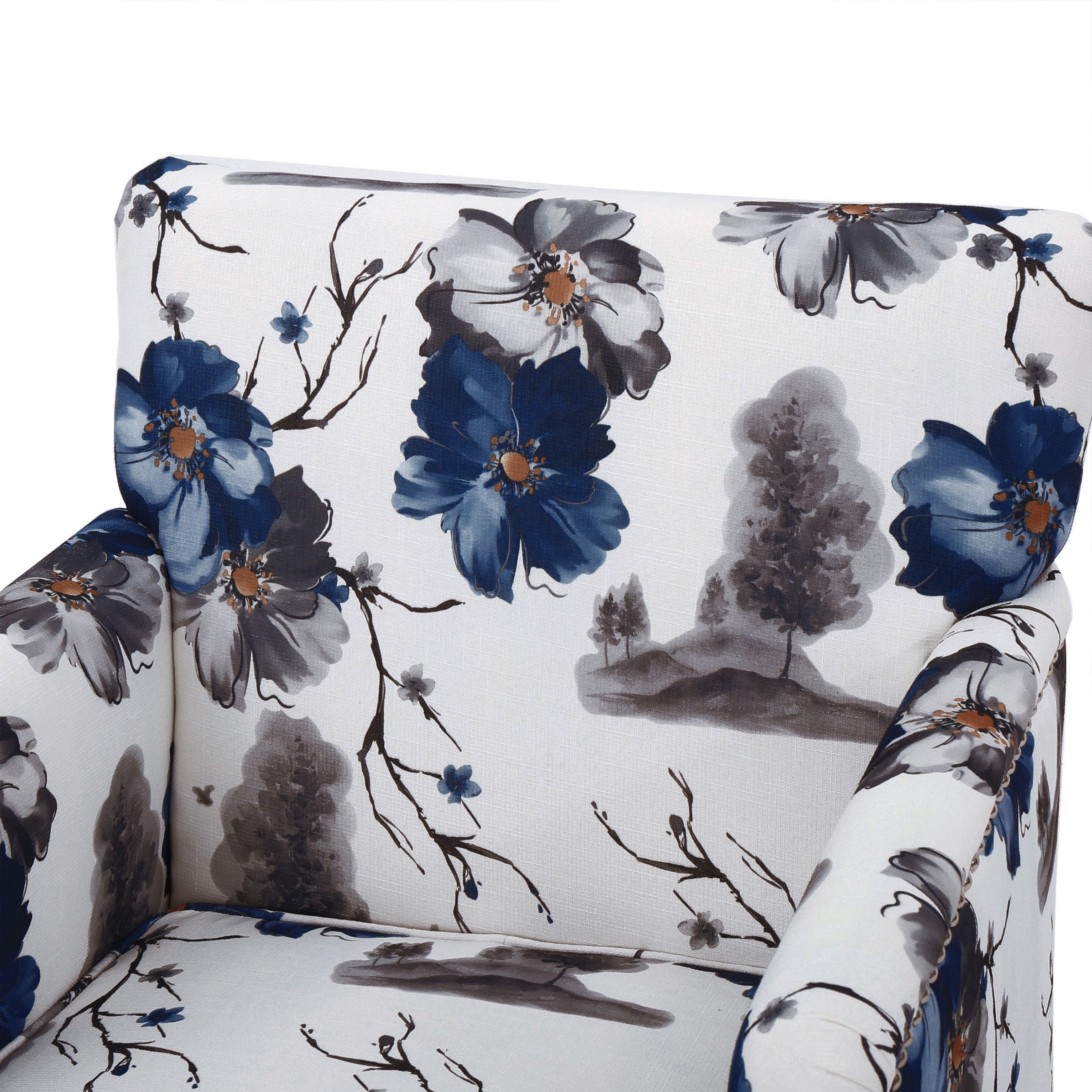 Manon Floral Print Fabric Club Chair