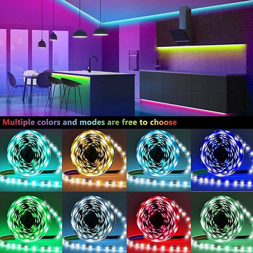 Led Strip Lights 50ft Smart Light Strips With App Control Remote， 5050 Rgb Led Lights