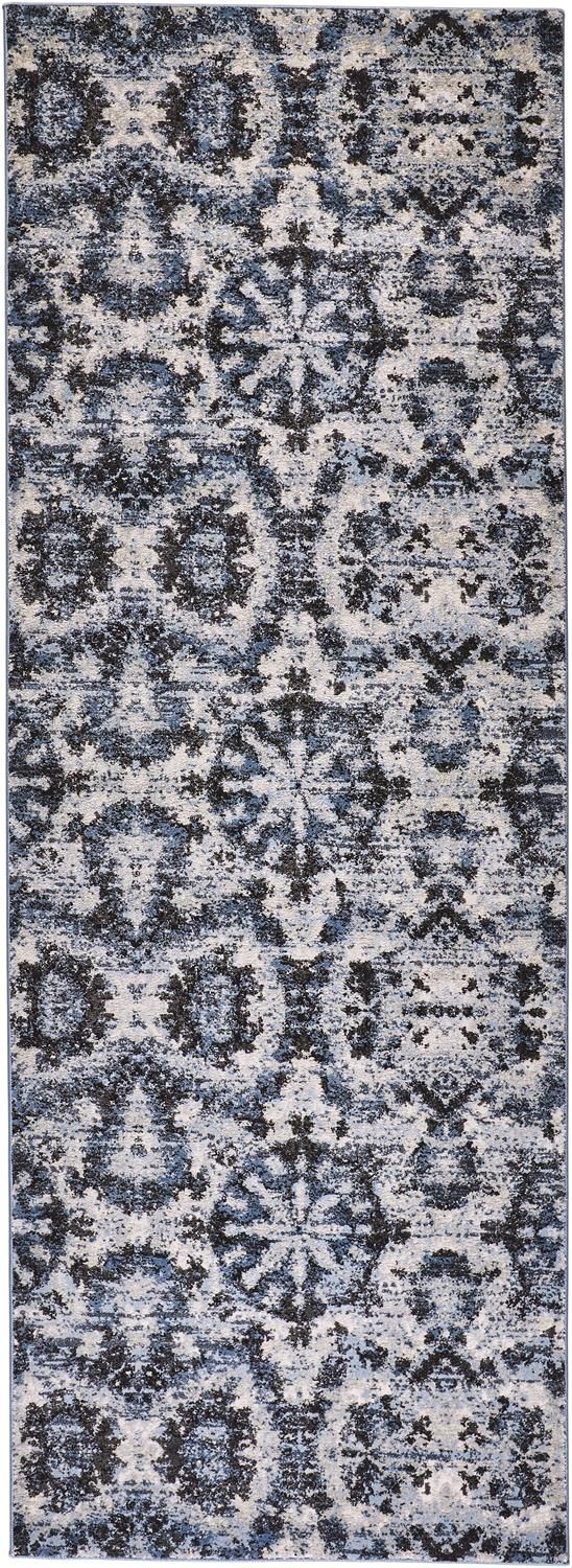 Tullamore Blue and Gray Rug by BD Fine