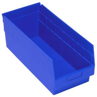 QUANTUM STORAGE SYSTEMS Store-More 15.5-Qt. Storage Tote with 6 in. Shelf in Blue (10-Pack) QSB208BL