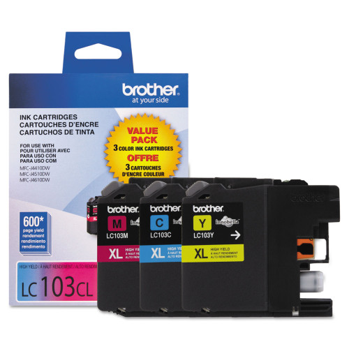 Brother LC1033PKS Innobella High-Yield Ink， 600 Page-Yield， Cyan/Magenta/Yellow