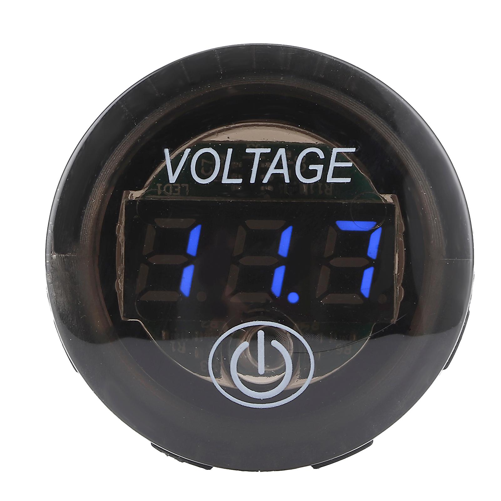 Universal Led Dc Digital Voltmeter Voltage Meter Car Battery Gauge 1224v W/ Touch Switchblue