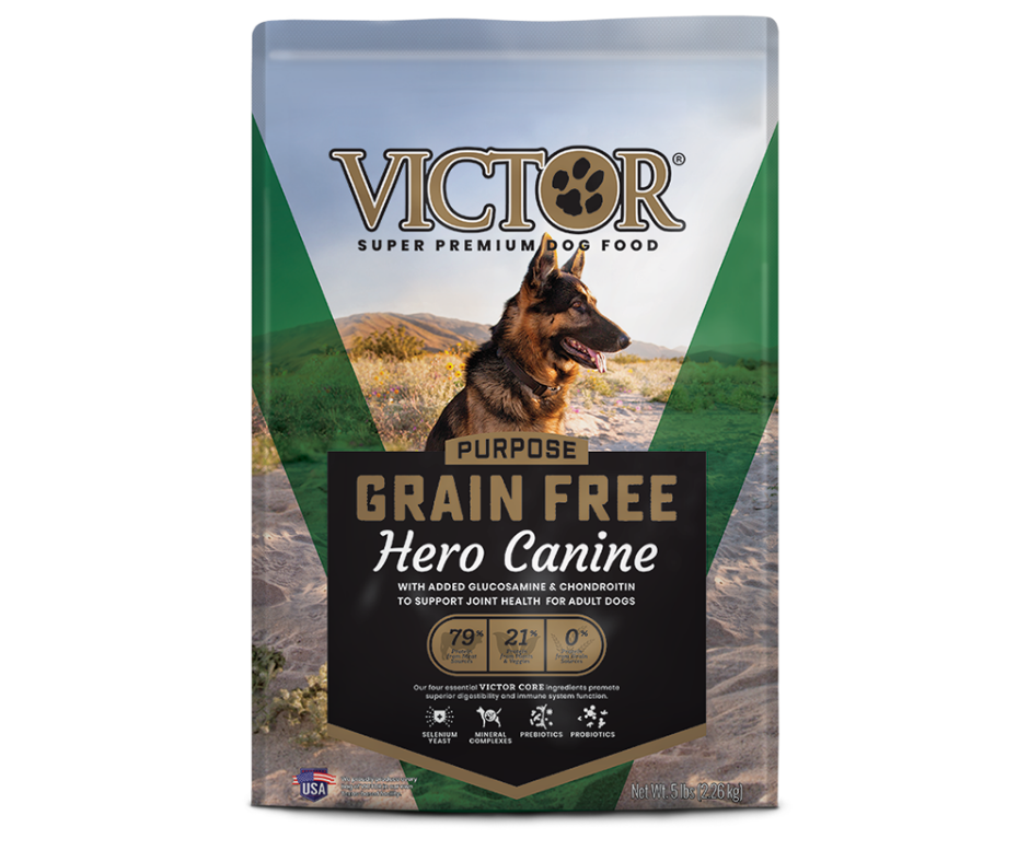 Victor - All Breeds， Adult Dog Grain Free Hero Canine Recipe Dry Dog F