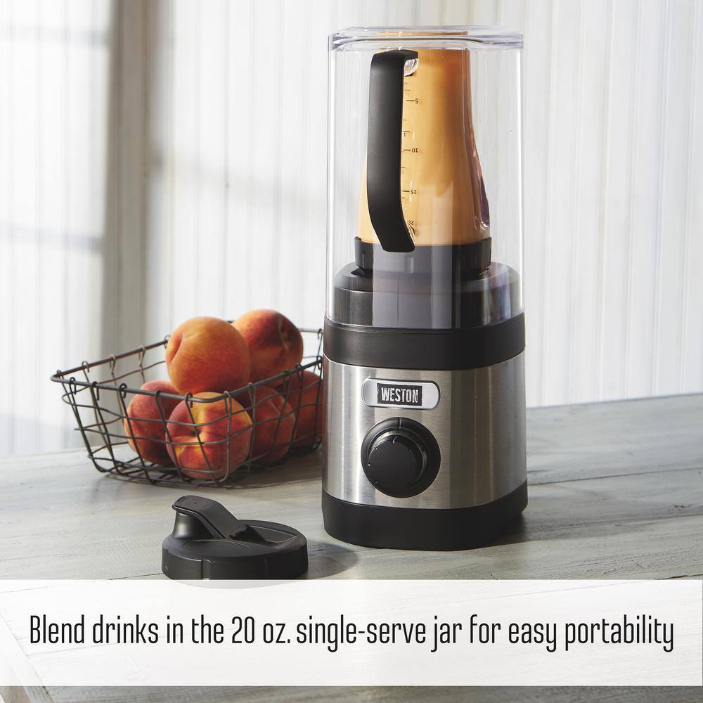 Weston Pro Series 32 oz. 11-speed with Sound Shield and 20 oz. Travel Jar Stainless Steel Blender 58918