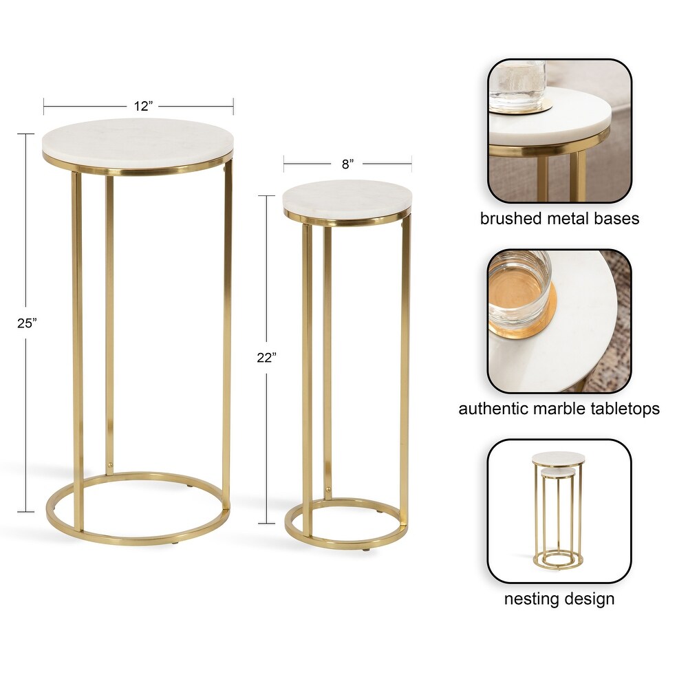 Kate and Laurel Udorie 2 Piece Nesting Table Set