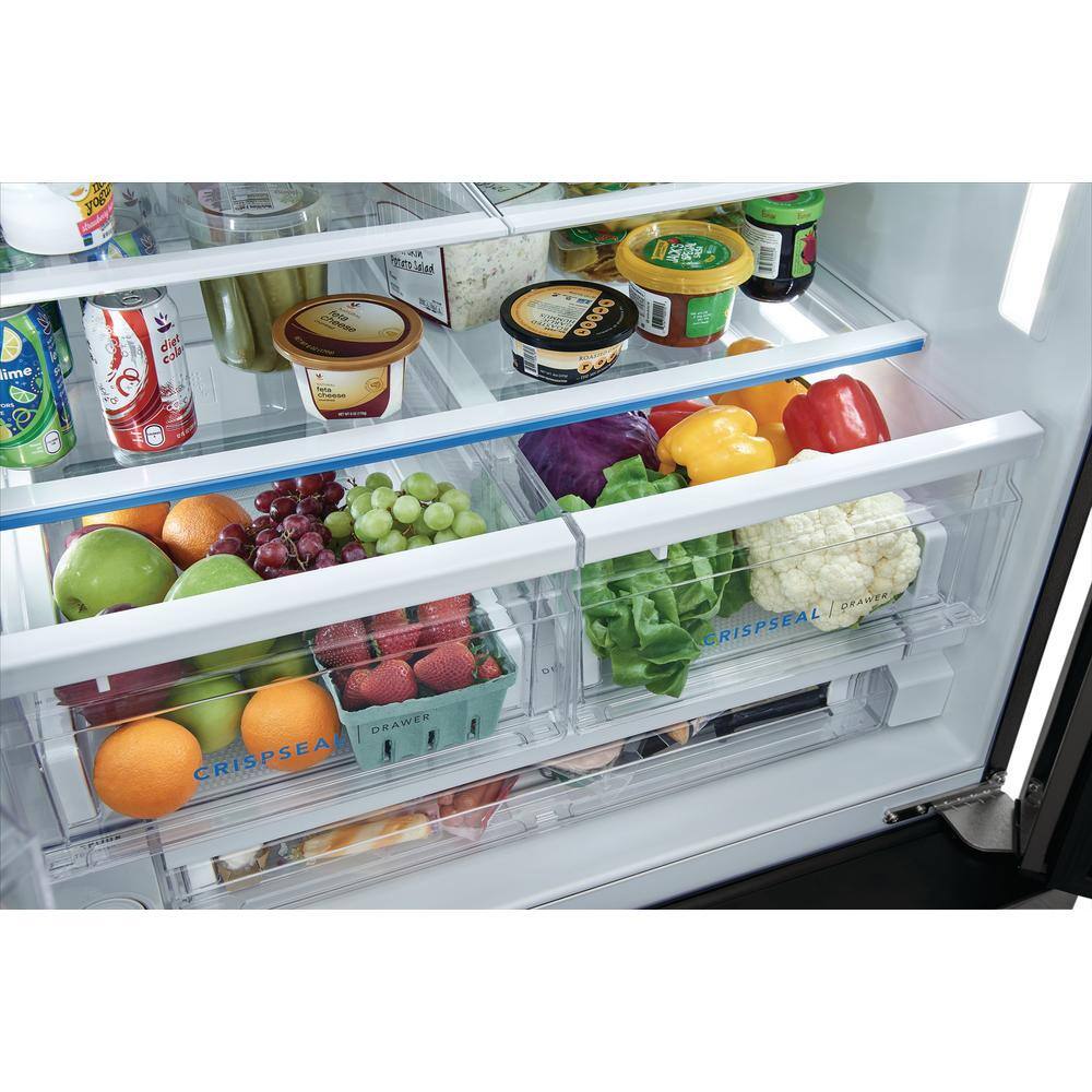 Frigidaire 27.8 Cu. Ft. French Door Refrigerator in Black Stainless Steel FRFS2823AD