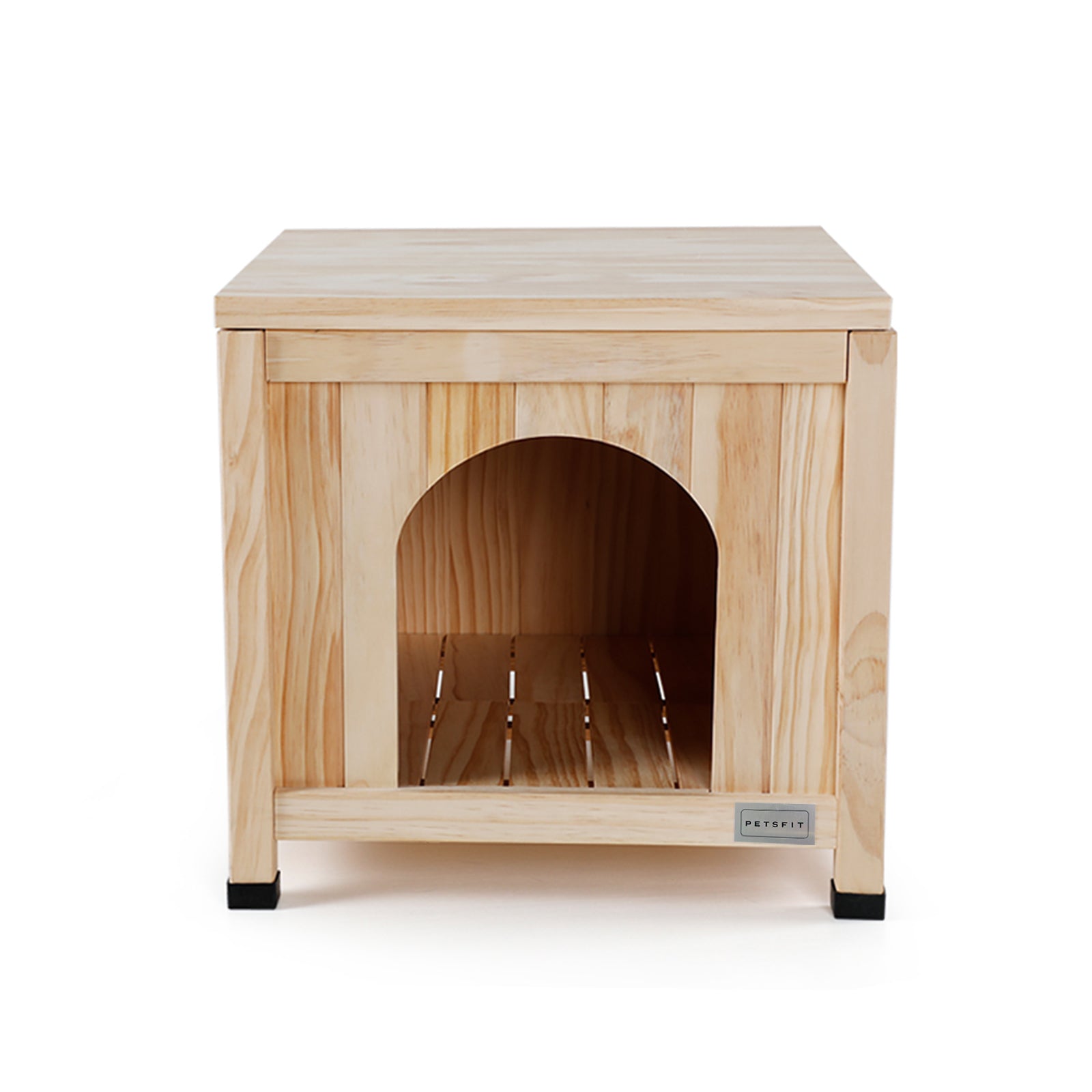 Petsfit Dog House， Indoor Dog House Wood with Elevated and Ventilate Floor for Small Dogs and Cats