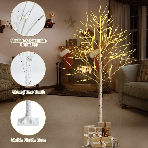 Christmas Decor Birch Tree with Lights