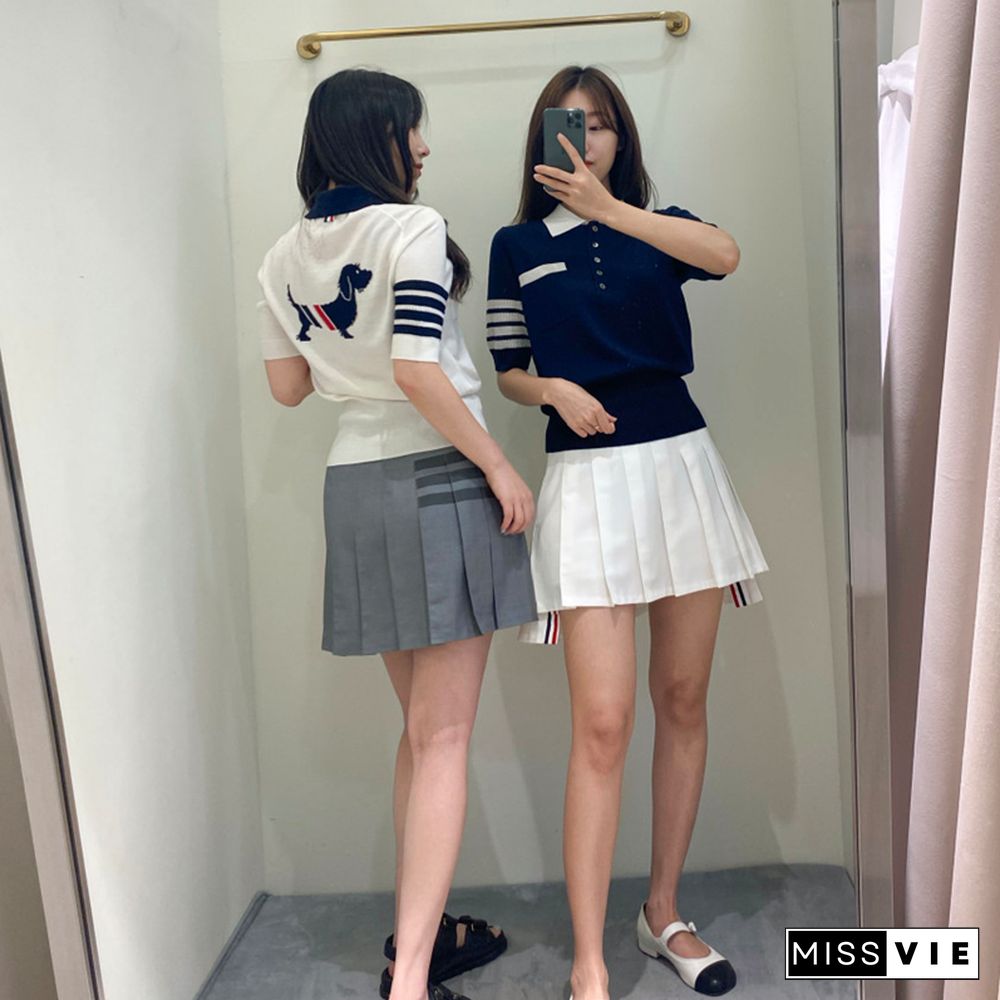 Y2K Clothes Tops Graphic Knit T Shirts Women Cothing Summer Clothes For Womens Kawaii Harajuku Korea Fashion Short Sleeves