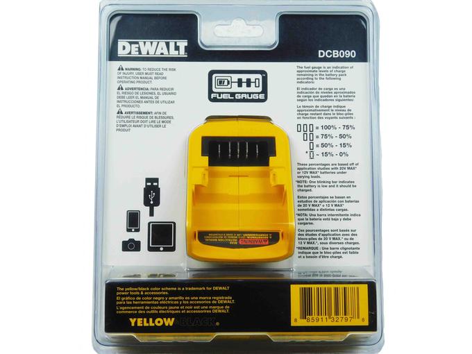 DeWalt DCB090 12V/20V MAX USB Power Source with State-of-Charge Indicator