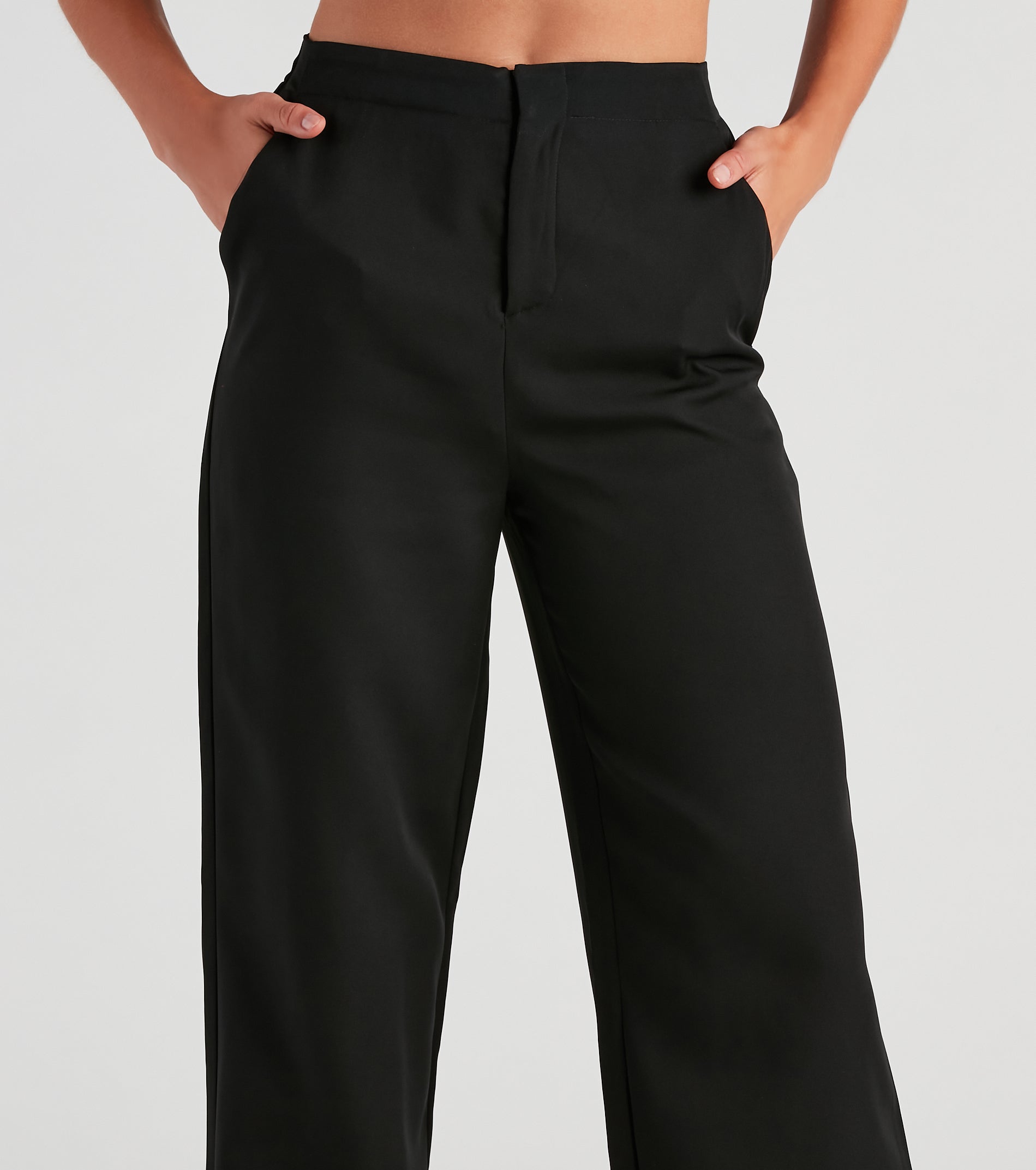 Elevated And Trendy Wide-Leg Trouser Pants