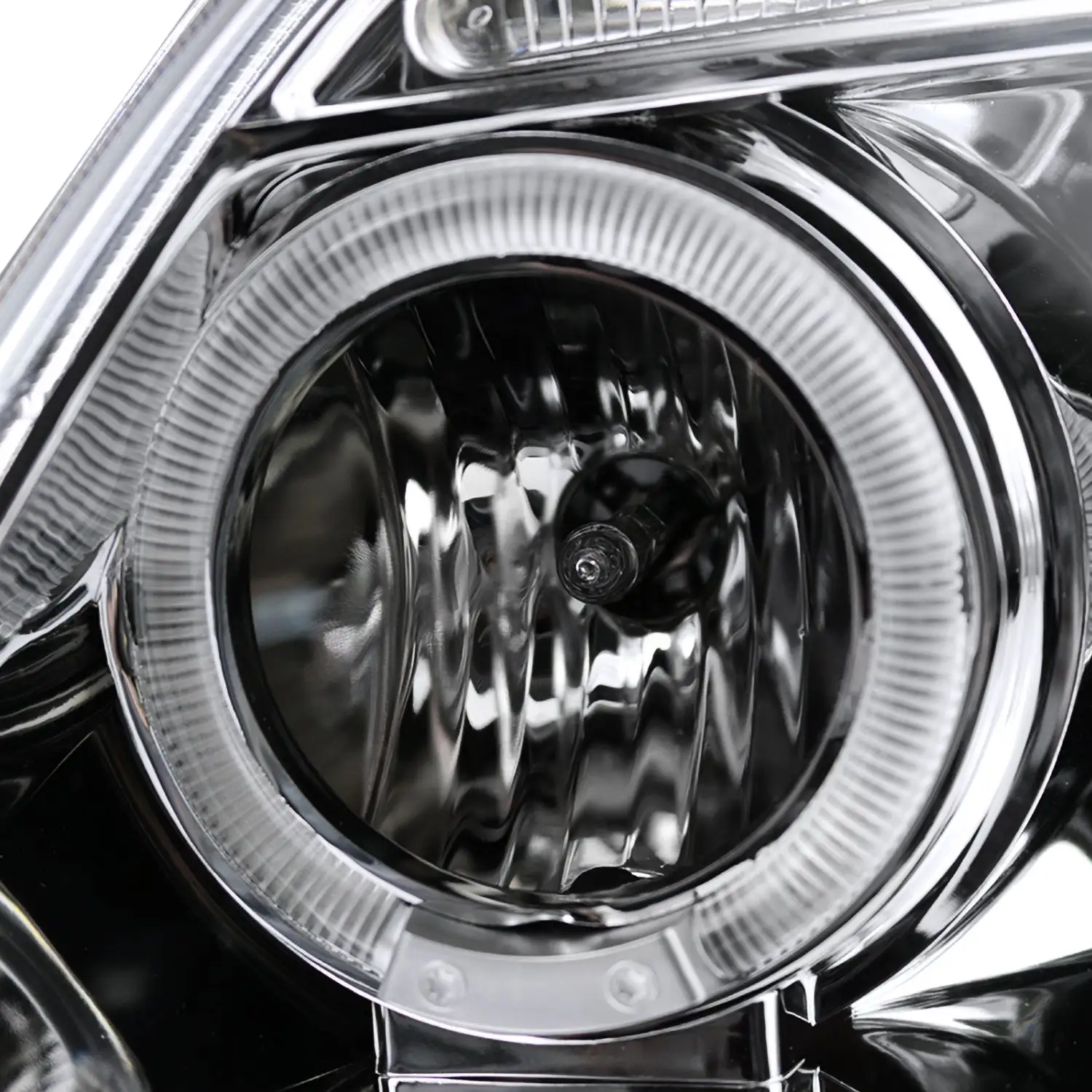 Spec-D Tuning Chrome Housing Clear Lens Projector Headlights Compatible with 1997-2003 Ford F150， 2004 Ford F150 Heritage， 1997-2002 Ford Expedition， Left + Right Pair Headlamps Assembly
