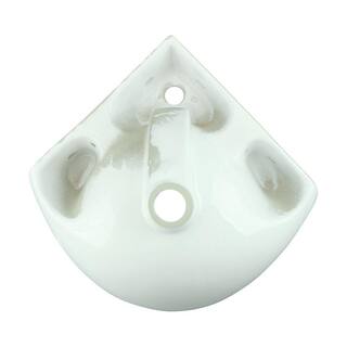 RENOVATORS SUPPLY MANUFACTURING Mountain Pond 20-12 in. Corner Wall Mounted Bathroom Sink in White with Overflow 13262