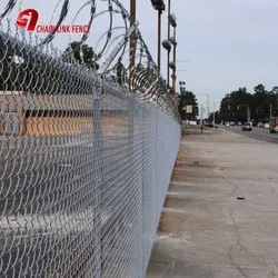 11ga 1.8m Tall pvc coated galvanized chain link fence For Security