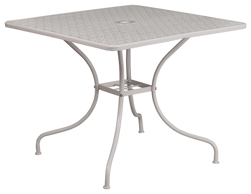 35.5Sq Gray Patio Table Set   Outdoor Side Tables   by Dot  ampBo  Houzz