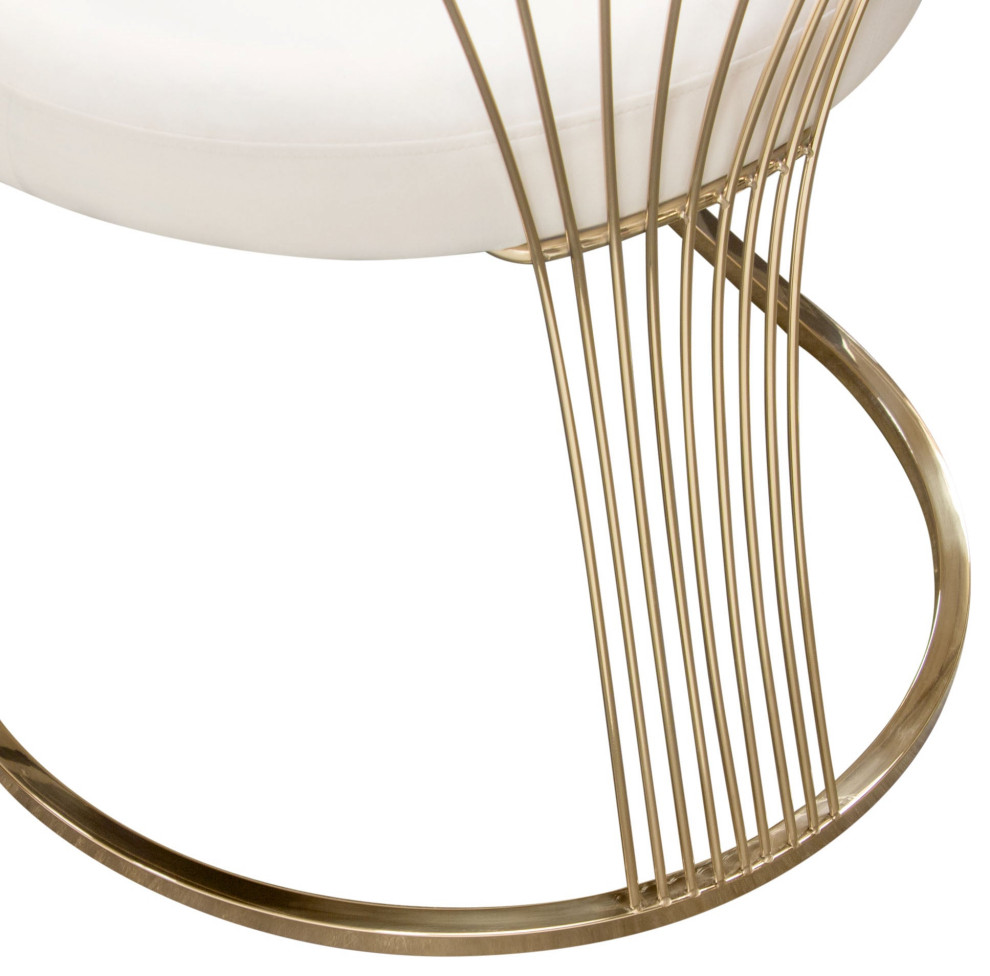 Solstice Dining Chair  Cream Velvet   Contemporary   Dining Chairs   by AMOC  Houzz