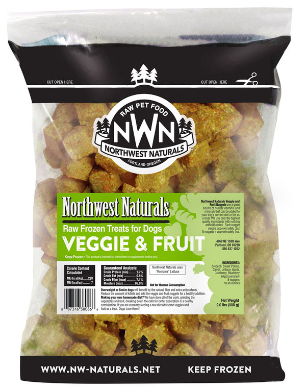 Northwest Naturals Frozen Veggie and Fruit Nuggets Dog Treats