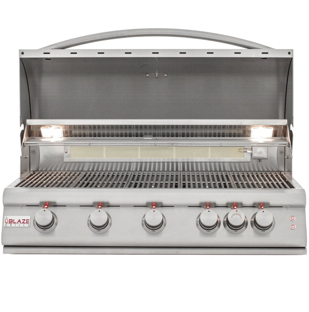 Blaze Grills BLZ5LTE2NG Blaze 40 Inch 5-Burner Lte Gas Grill With Rear Burner And Built-In Lighting System, With Fuel Type - Natural Gas