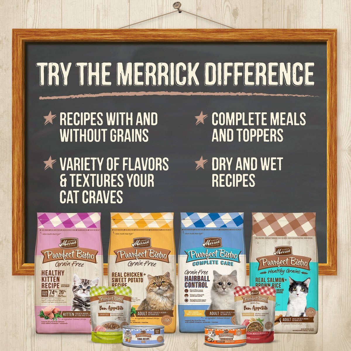 Merrick Purrfect Bistro Poultry Grain-Free Variety Pack Canned Cat Food